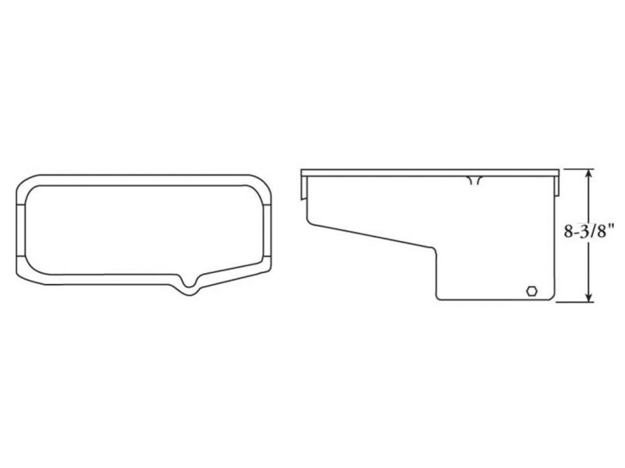 Moroso Oil Pan, SBC, Stock, Up tO 79, 2 PC Seal