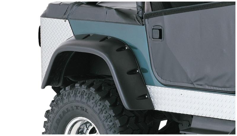 Bushwacker 59-83 Jeep CJ5 Cutout Style Flares 2pc - Black 10060-07 Main Image