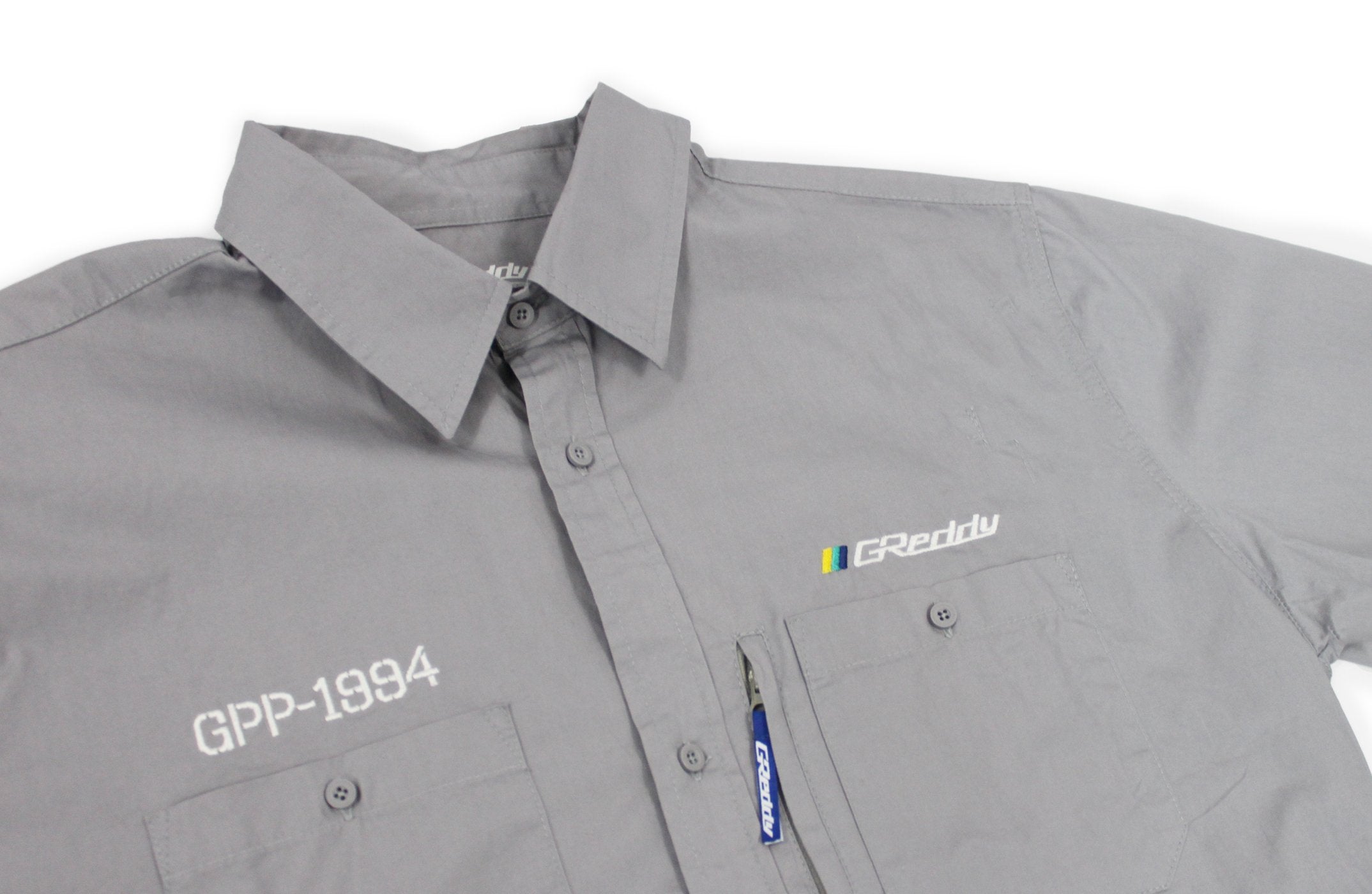 Boost Brigade GReddy Mechanic's Button-up Shirt 2.0 - Grey