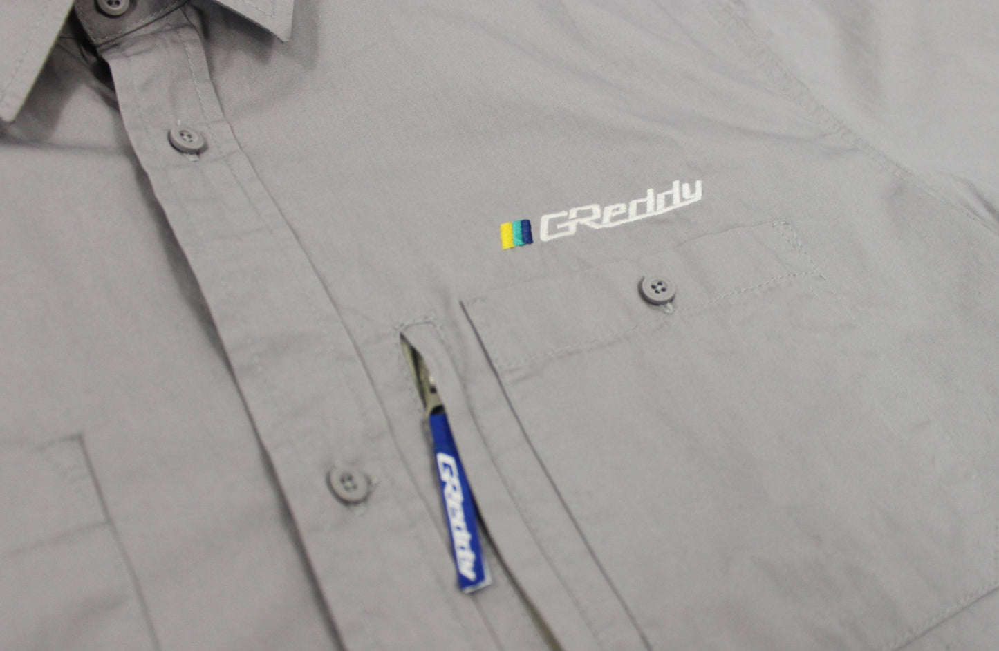 Boost Brigade GReddy Mechanic's Button-up Shirt 2.0 - Grey