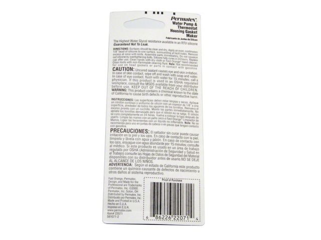 Permatex RTV Silicone Gasket 0.5 oz.