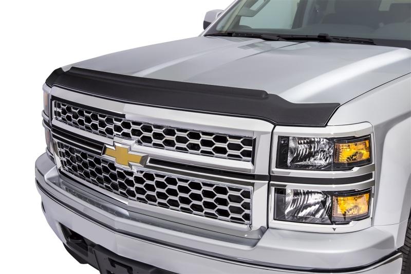 AVS 07-13 GMC Sierra 1500 Aeroskin II Textured Low Profile Hood Shield - Black 436003 Main Image