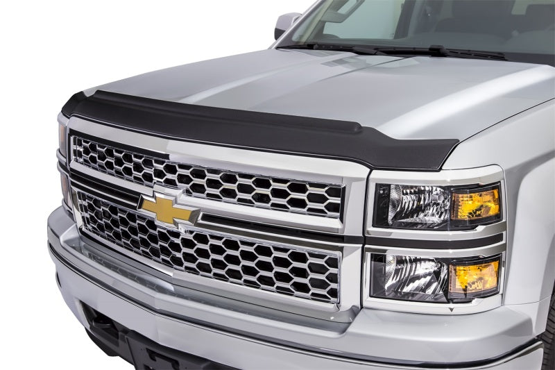 AVS 07-10 Chevy Silverado 2500 Aeroskin II Textured Low Profile Hood Shield - Black 436005