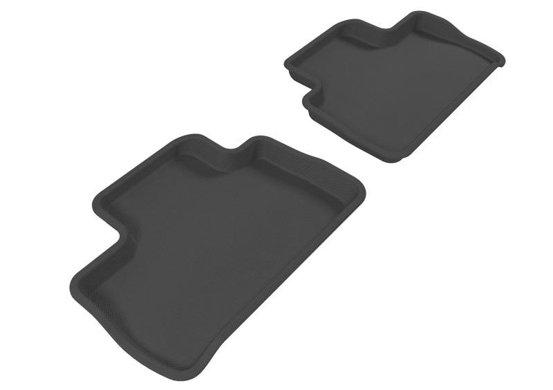 3D MAXpider 2007-2014 Land Rover Lr2 Kagu 2nd Row Floormats - Black L1LR00121509 Main Image