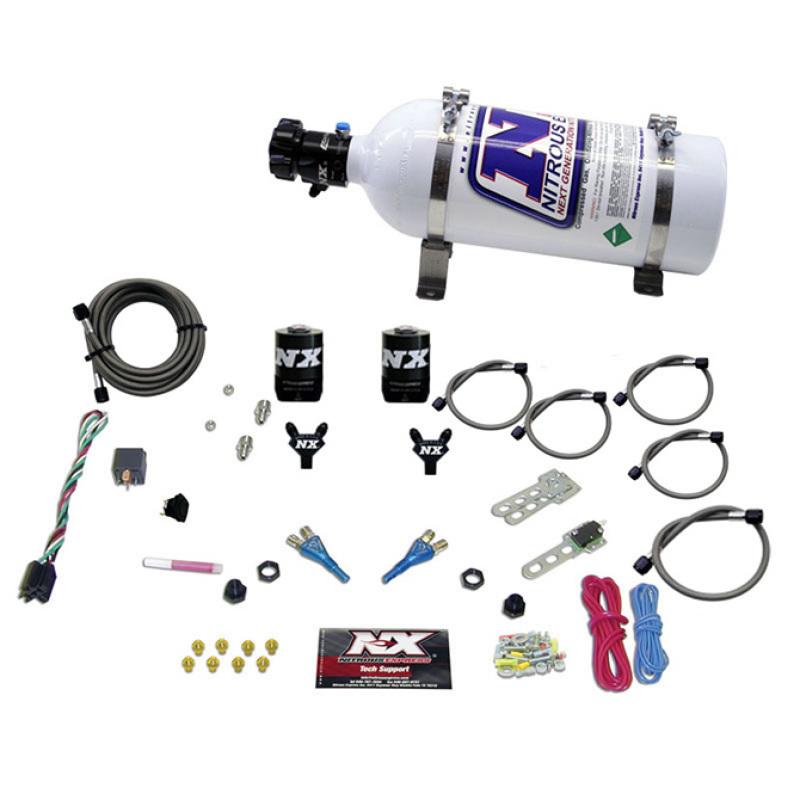 Nitrous Express 92-95 Dodge V8 TBI Dual Nozzle Nitrous Kit (50-125HP) w/5lb Bottle 20213-05 Main Image