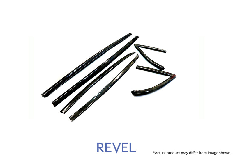 Revel GT Dry Carbon Door Window Moulding Cover 2020 Toyota GR Supra - 6 Pieces 1TR4GT0AT12