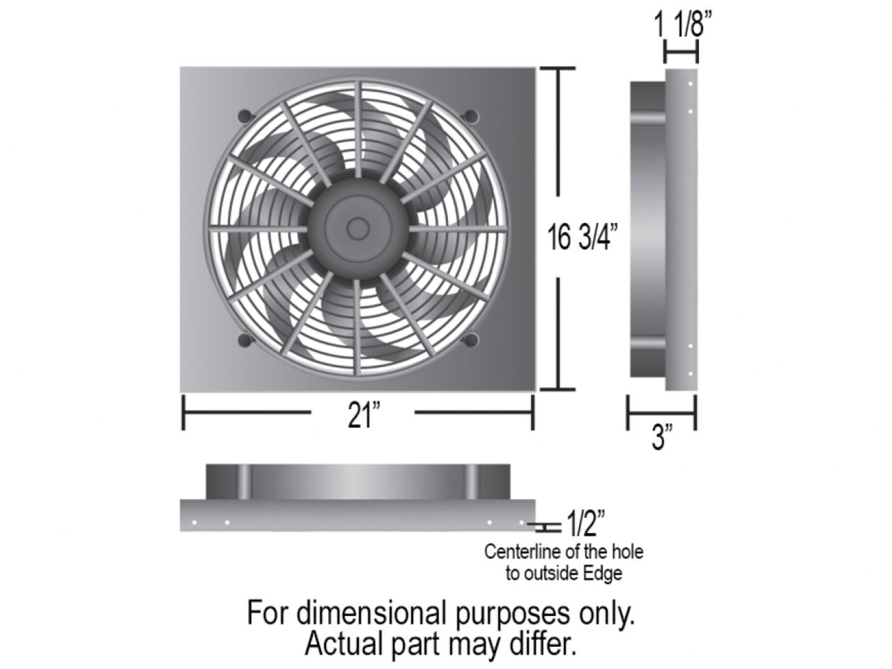 Derale RAD Fan/Aluminum Shroud Assembly