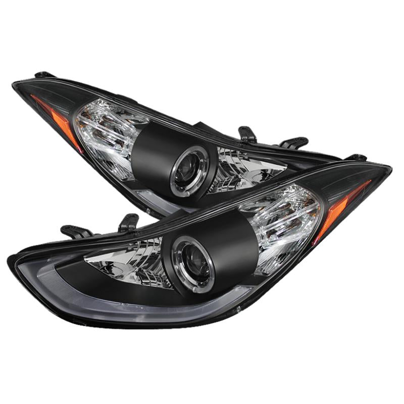 Spyder Hyundai Elantra 11-13 Projector Headlights LED Halo DRL Blk PRO-YD-HYELAN11-DRL-BK 5073662 Main Image