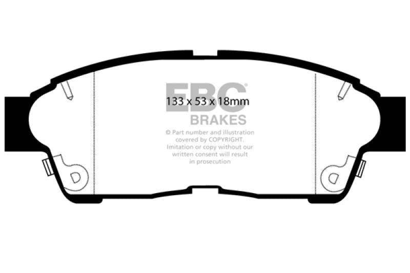 EBC 96-2000 Toyota Rav4 2.0L Ultimax2 Front Brake Pads UD695 Main Image