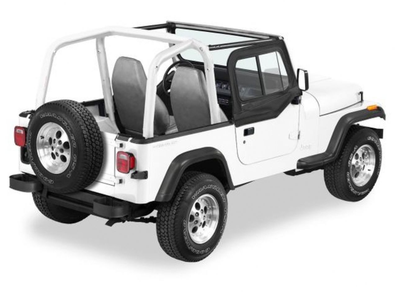 Bestop Jeep 97-06 Wrangler; Dual-sliding window; Fit factory soft top