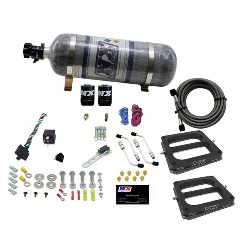 Nitrous Express Dual/Dominator/Gasoline Nitrous Kit (50-300HP) w/Composite Bottle 30270-12 Main Image