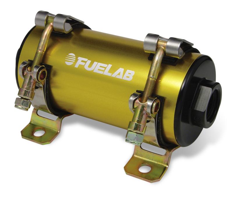 Fuelab Prodigy High Flow Carb In-Line Fuel Pump w/External Bypass - 1800 HP - Gold 41404-5 Main Image