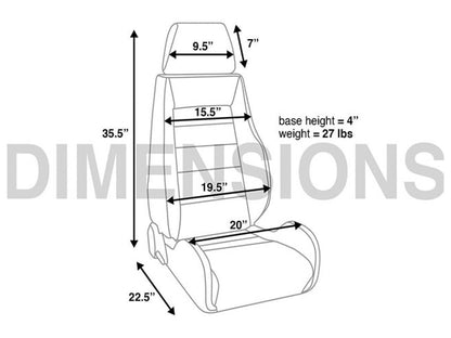 Corbeau Black Cloth - GTS II , PAIR