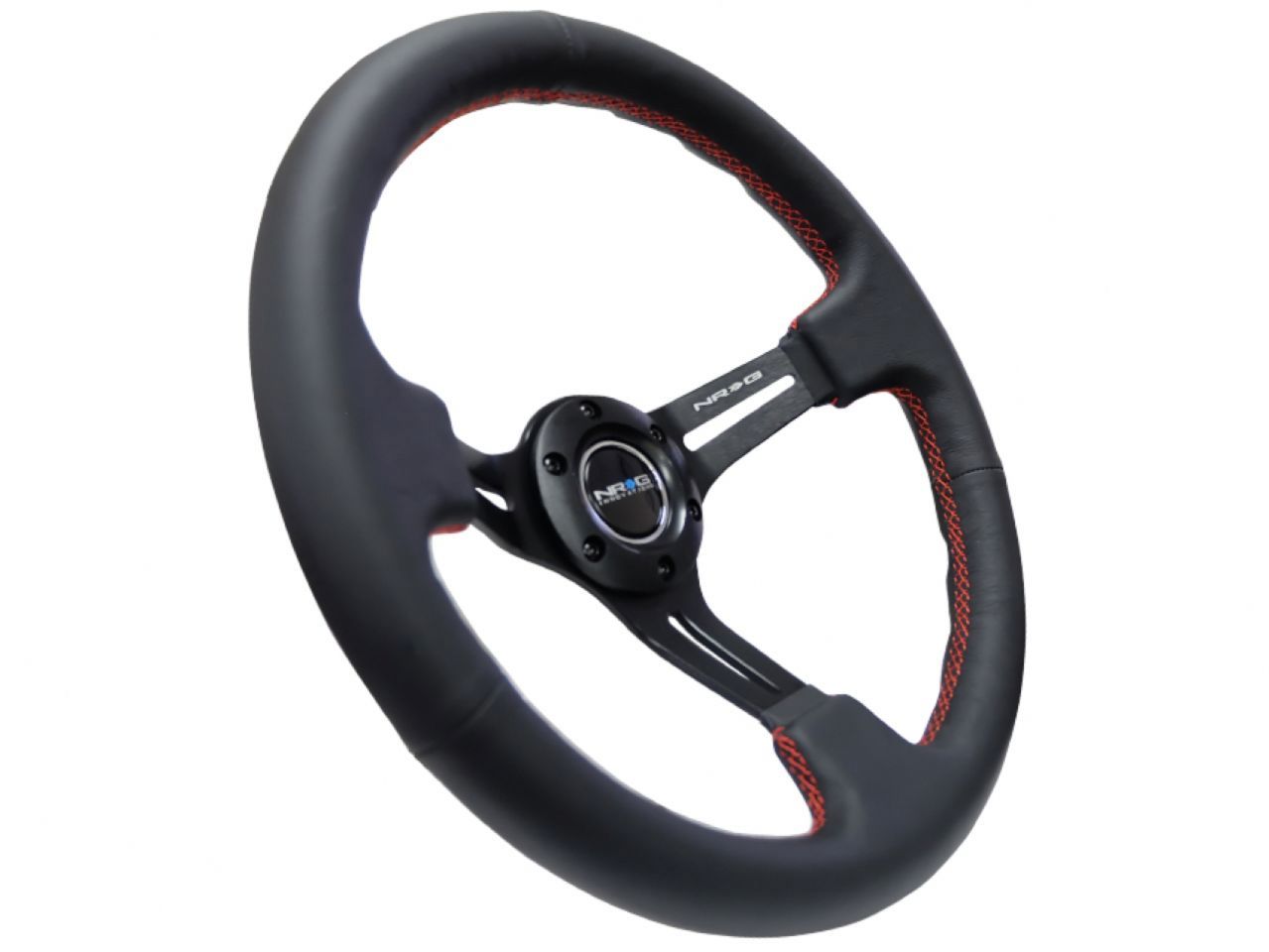 NRG Reinforced Steering Wheel 350mm Sport Steering Wheel (3" Deep) Black L