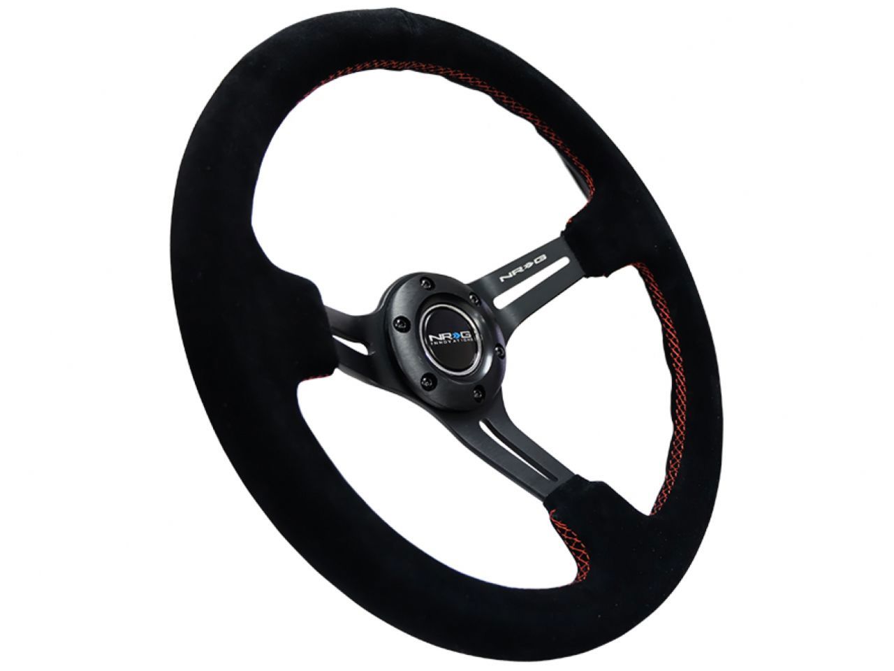 NRG Reinforced Steering Wheel 350mm Sport Steering Wheel Suede (3" Deep)