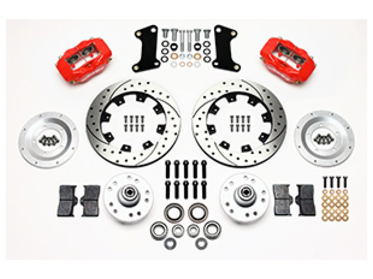 Wilwood FDL Front Kit, 12.19", Drilled, Red, 67-69 Camaro, 64-72 Nova, Chevell