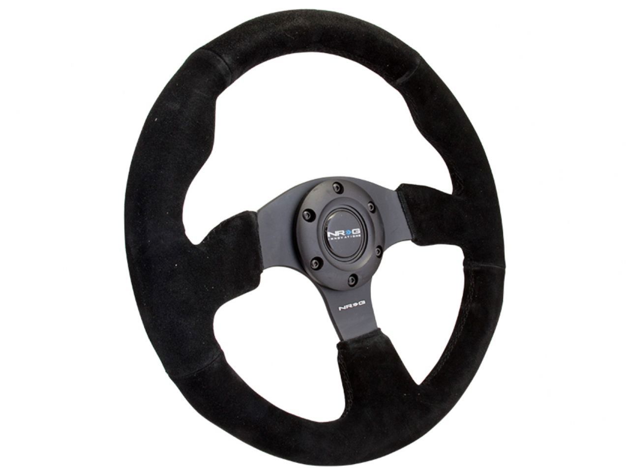 NRG Reinforced Steering Wheel- Suede Steering Wheel 320mm w/ Black Stitch