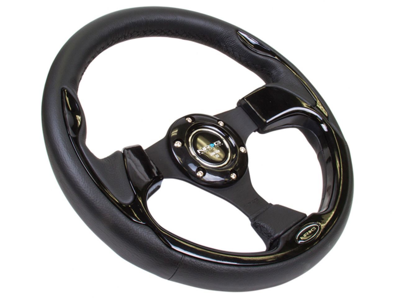 NRG Reinforced Steering Wheel- 320mm Sport Steering Wheel w/ Black Trim