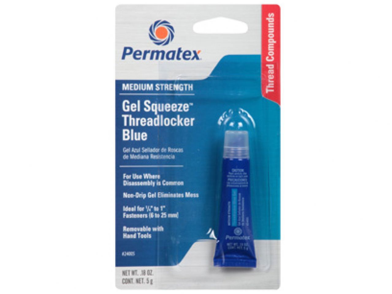 Permatex  Medium Strength Threadlocker Blue Gel-  In The GEL TWIST Appl