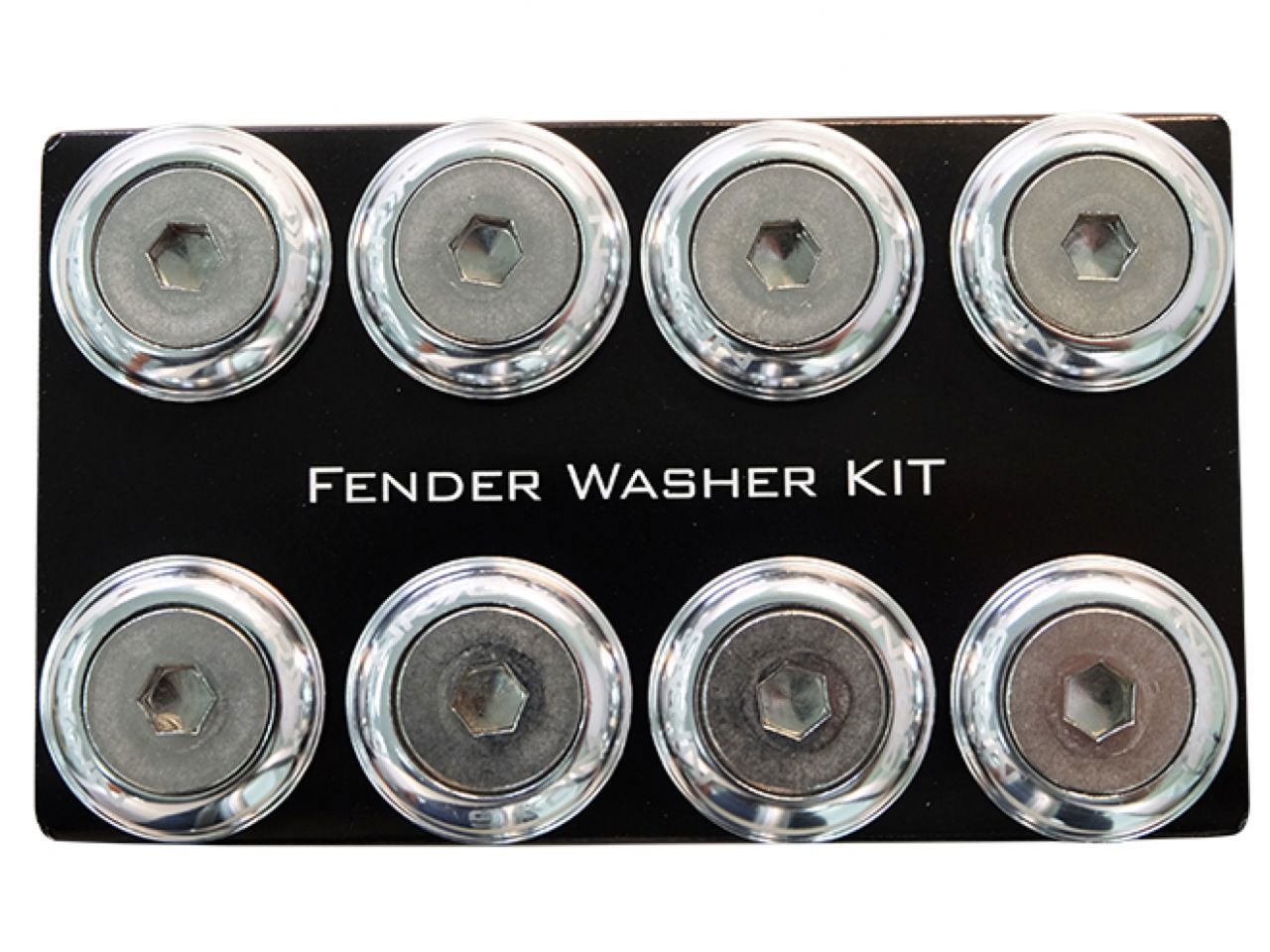 NRG Fender Washer Kit, Set of 8, Silver w/ Color Matched Bolts, Rivets