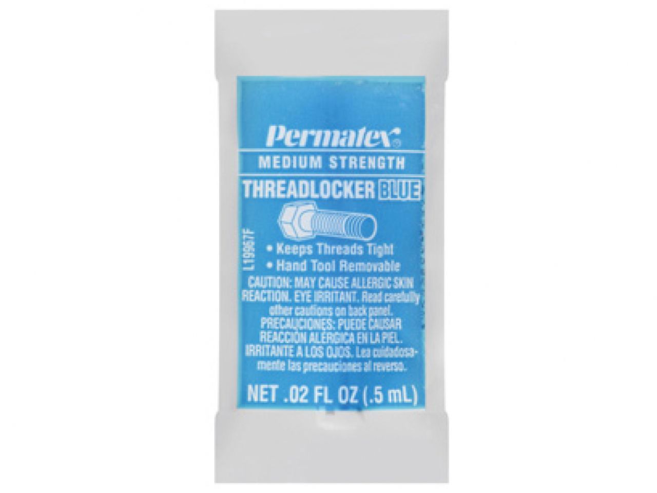 Permatex Medium Strength Threadlocker Blue,  6 mL tube, carded, Each