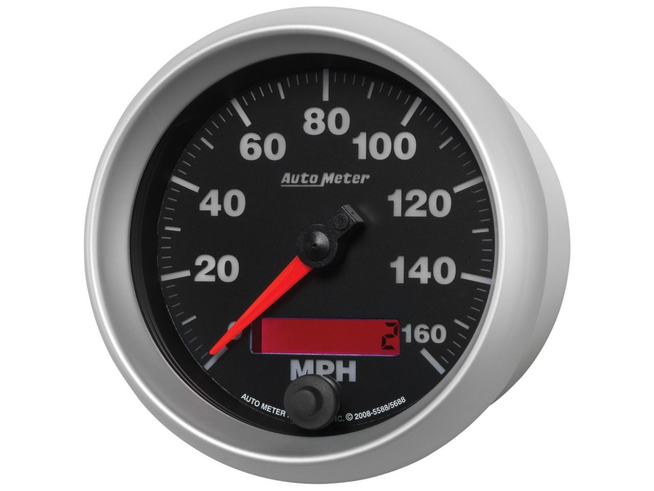 Autometer Gauge, Speedometer, 3 3/8", 160mph, Elec. Programmable, Elite