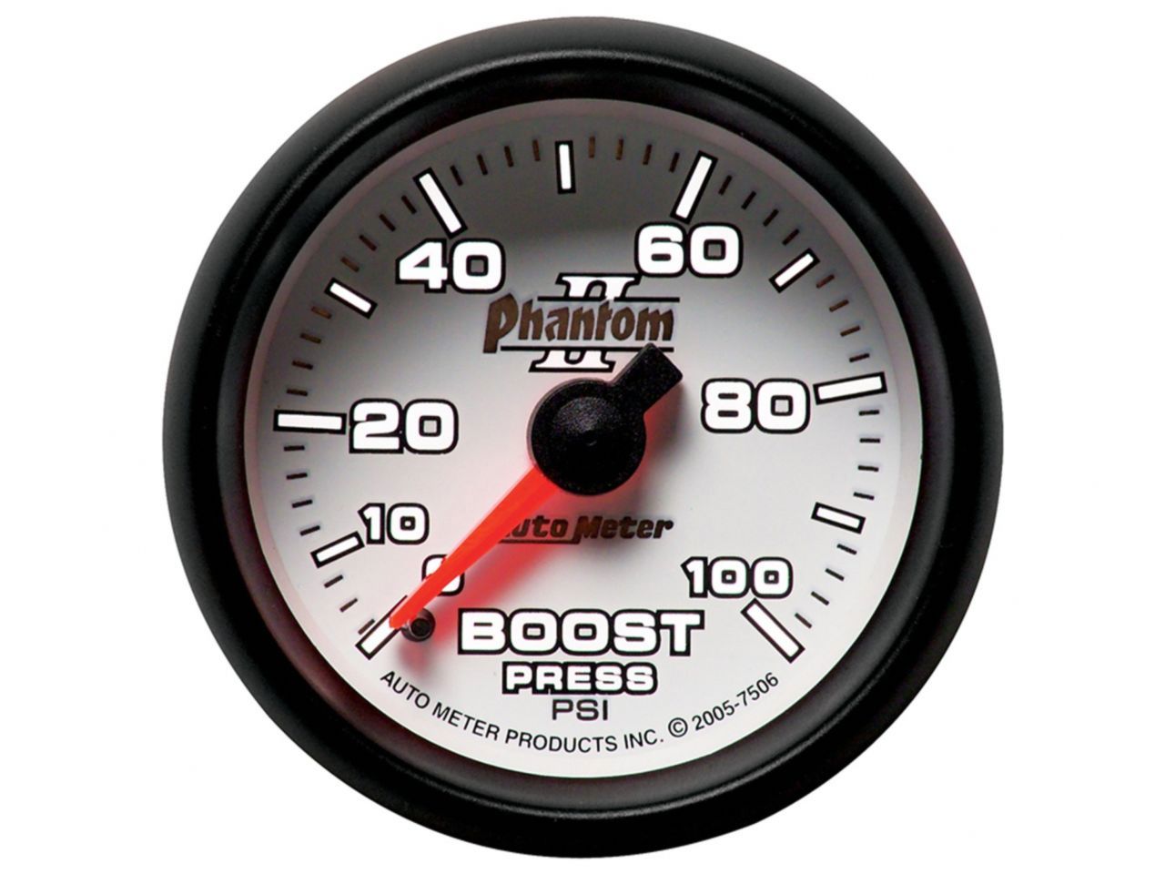 Autometer Gauge, Boost, 2 1/16", 100psi, Mechanical, Phantom II