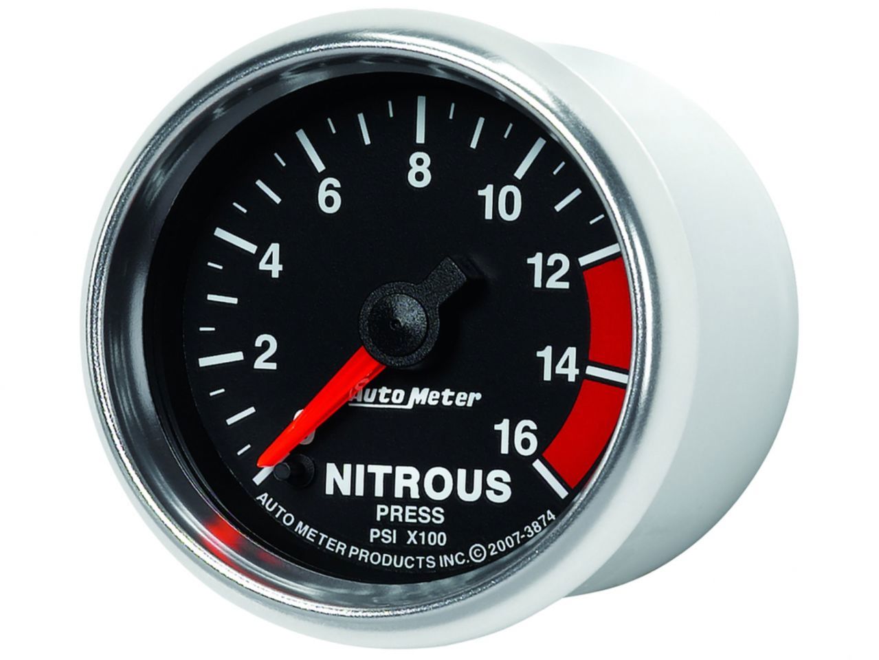 Autometer Gauge, Nitrous Pressure, 2 1/16", 1600psi, Digital Stepper Motor, Gs