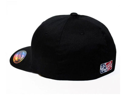 Eat Sleep Race Black Logo Team Flexfit Hat