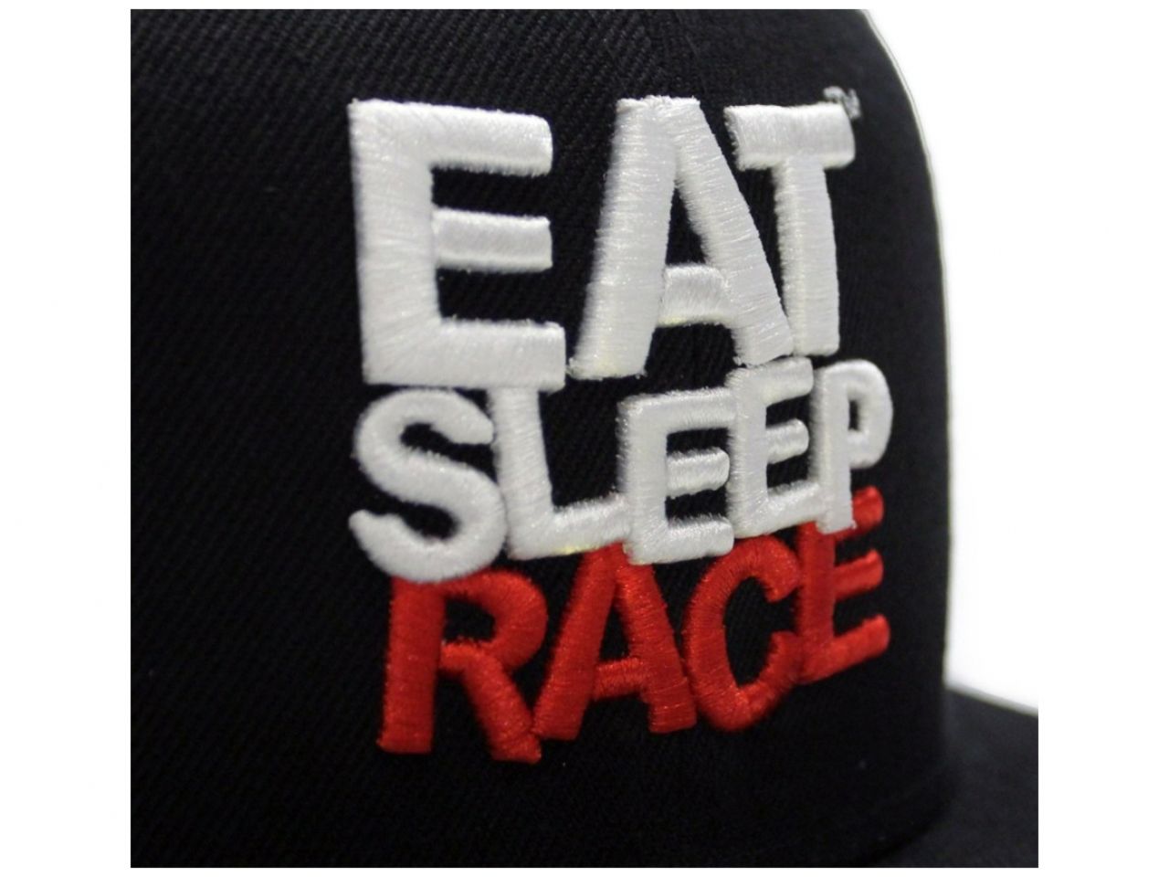 Eat Sleep Race Navy (FLAG) Logo Team Fitted Hat