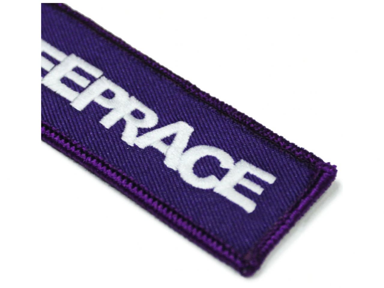 Eat Sleep Race Purple Embroidered Keychain