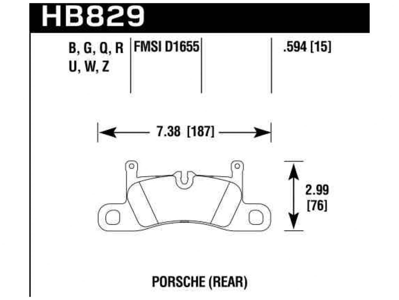 Hawk Brake Pads HB829G.594 Item Image