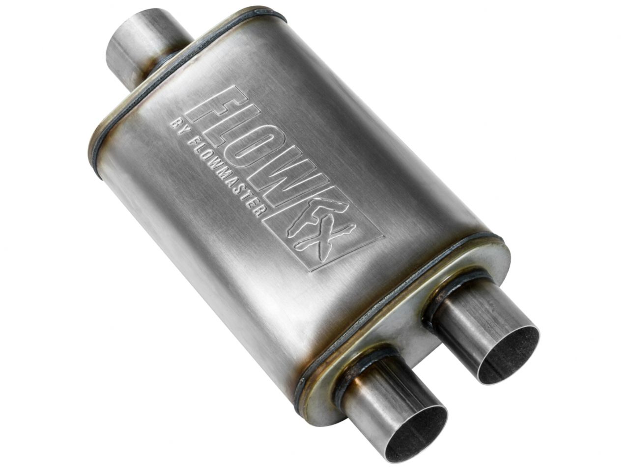 Flowmaster Muffler, 3.00" IN (C) / 2.50" OUT (D): ea, Stainless Steel