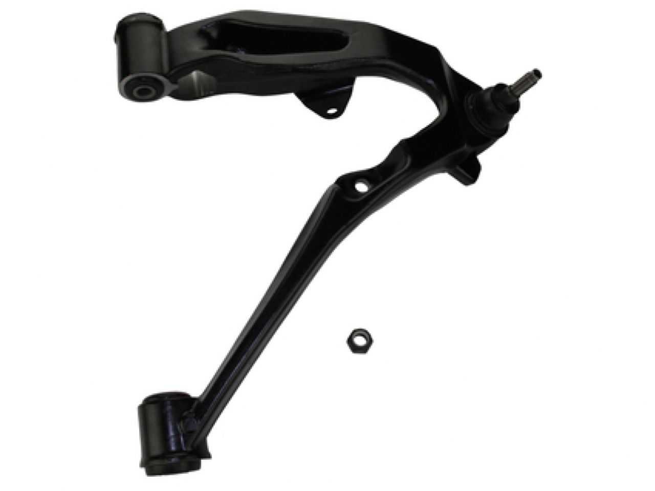 Moog Front Control Arm, Rubber Bushing, Black Painted, Cadillac, Chevy