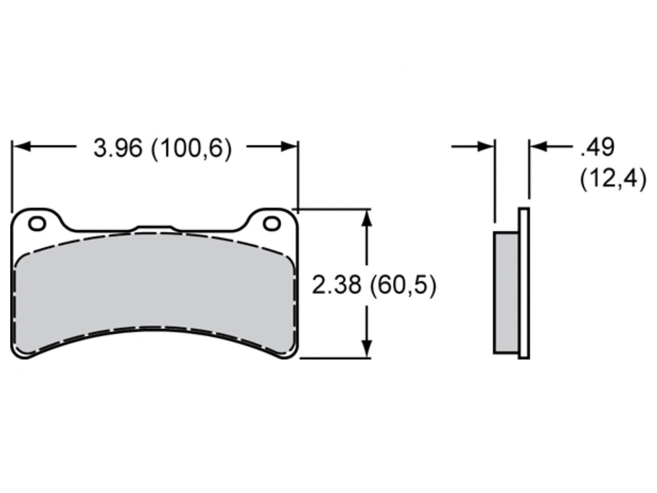 Wilwood Pad Set, BP-10, 4812, Dynapro-Low Profile