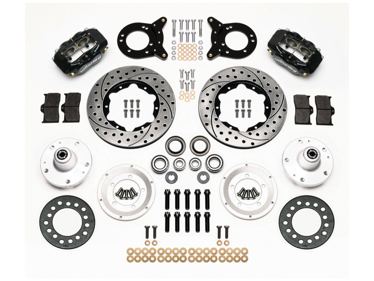 Wilwood FDL Front Kit, 11.00", Drilled, 1965-1969 Mustang Disc & Drum Spindle