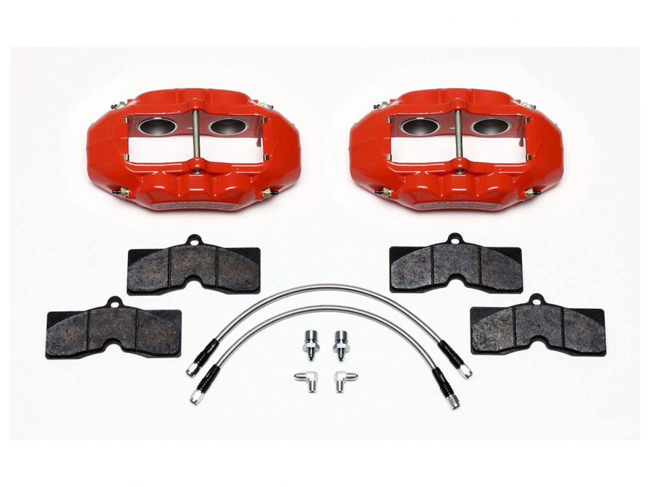 Wilwood D8-4 Front Caliper Kit, Red, Corvette C2 / C3 65-82