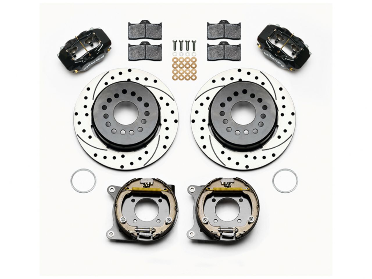 Wilwood FDL P/S Park Brake Kit, Drilled, 12 Bolt, 2.75" offset