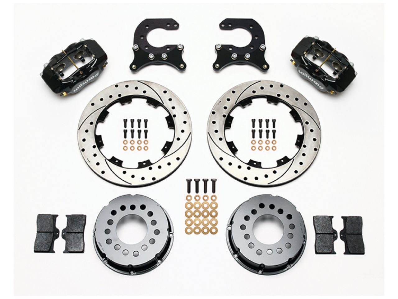 Wilwood FDL P/S Rear Kit, Drilled Rotor, Chev 12 Bolt w C-Clips