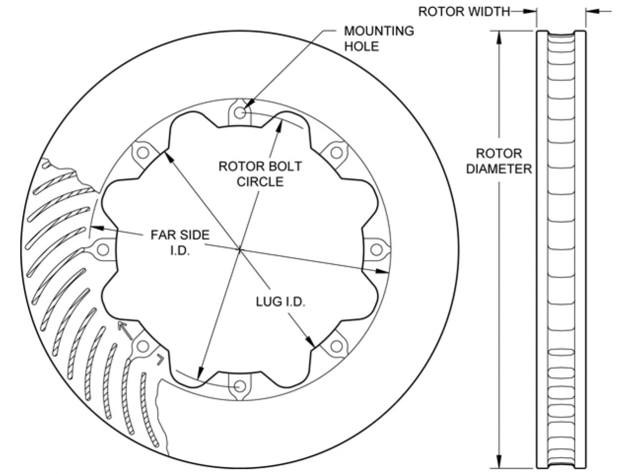 Wilwood Rotor-HD48 SPC-37-LH, 12.19 x 1.25 - 8 on 7.62"