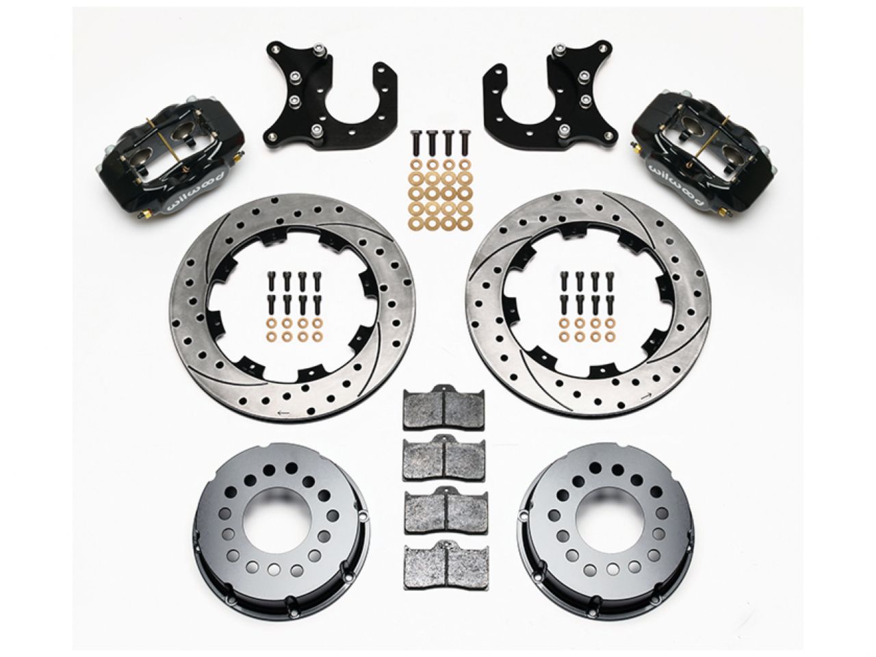 Wilwood FDL P/S Rear Kit, Drilled Rotor, Ford 8.8 w/2.5" Offset-5 Lug