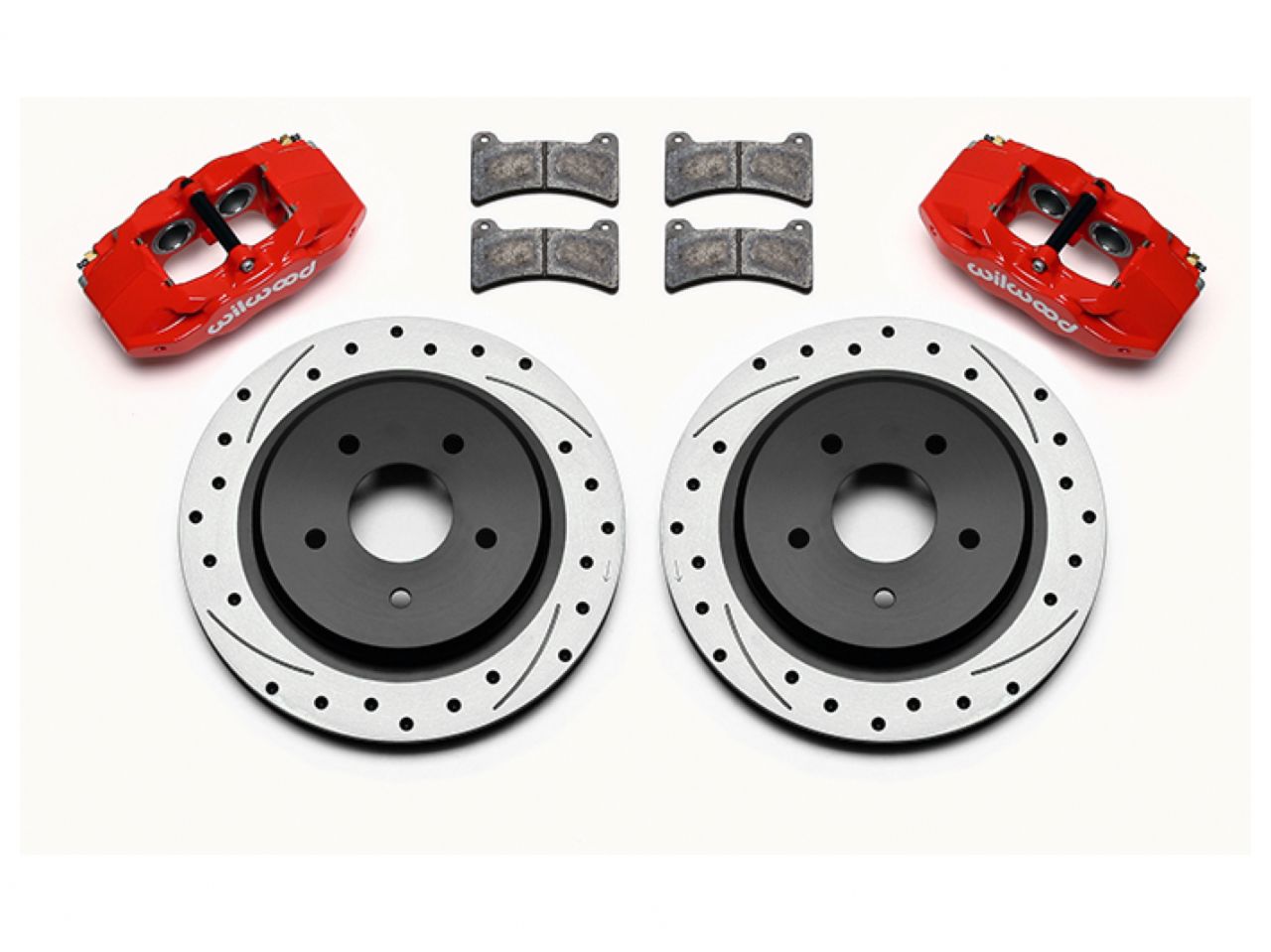 Wilwood DPC56 Rear Caliper & Rotor Kit, Red, Corvette All C5 / Base C6 1997-20