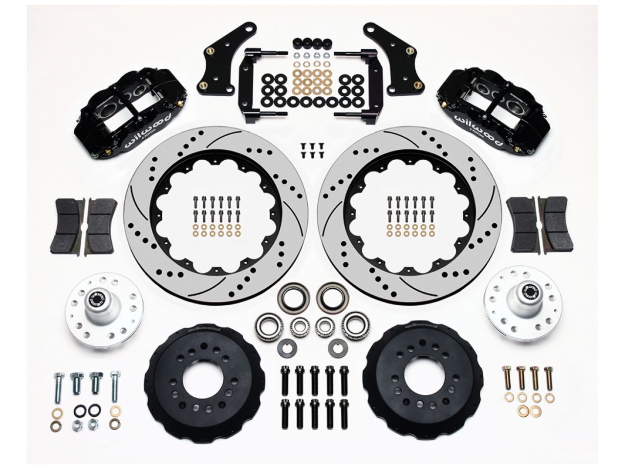 Wilwood FNSL6R Front Hub Kit, 14.00", Drilled, Large GM 57-70 Drop Spindle