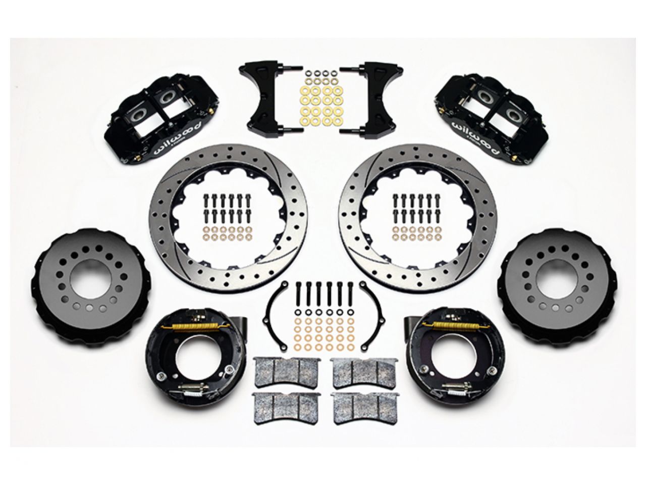 Wilwood FNSL4R Rear P-Brk Kit, 12.88", Drilled, Chevy C-10, 2.42 Offset 5-lug