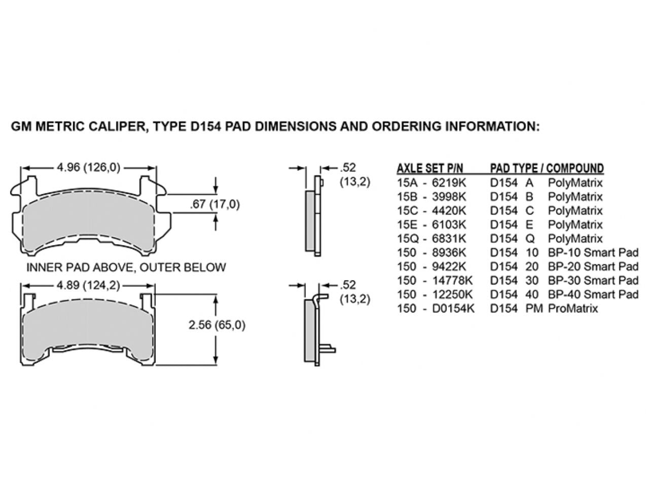 Wilwood Caliper-D154-Polished, 2.50" Piston, 1.04" Disc