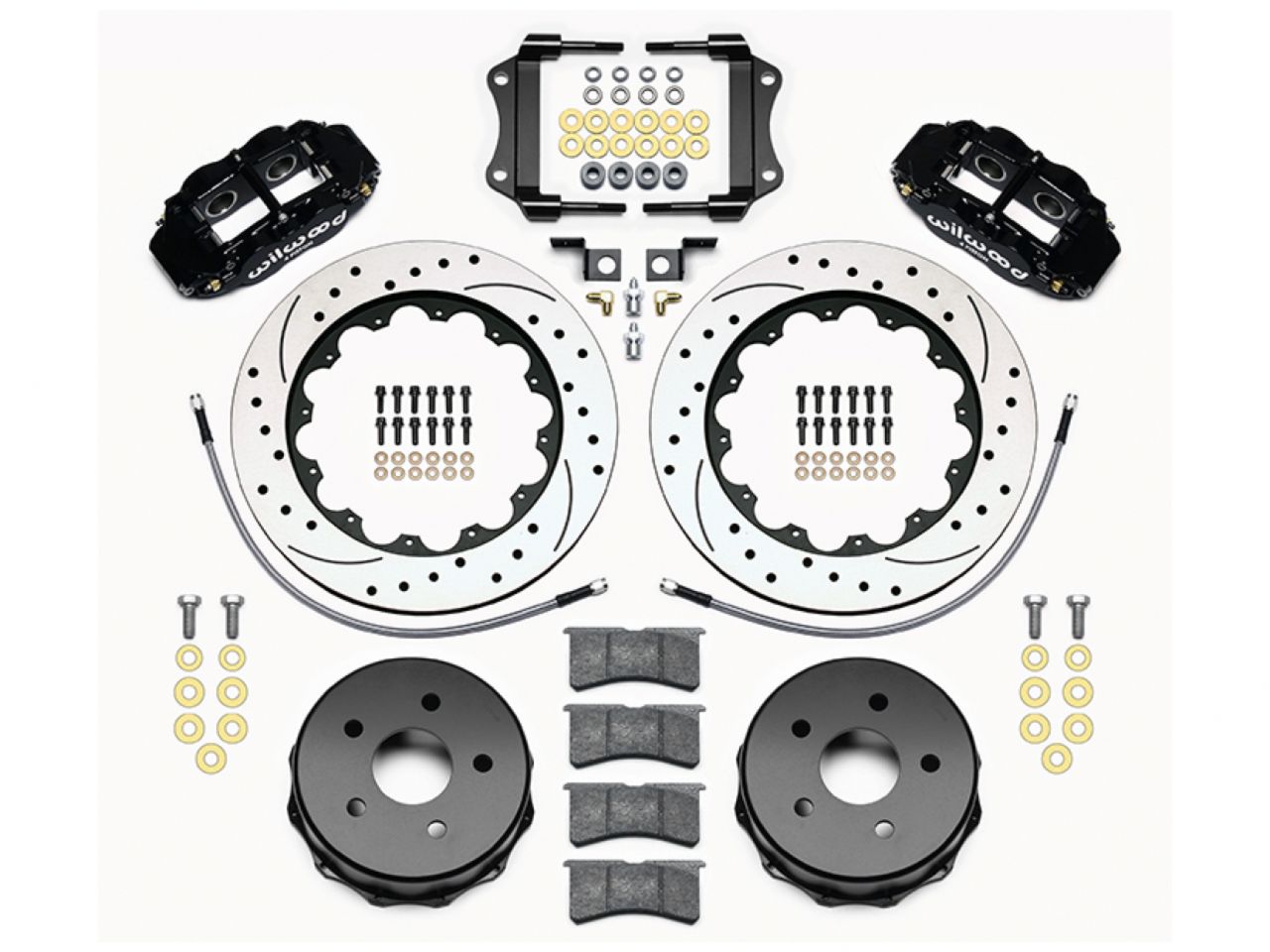 Wilwood FNSL4R Rear Kit, 14.00", Drilled, 2007-up Jeep JK w/Lines