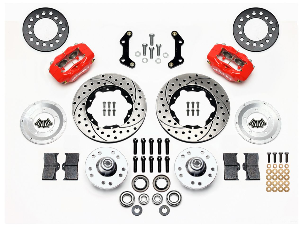 Wilwood FDL Front Kit, 11.00", Drilled, Red, 73-80 CDP A, B, E & F Body