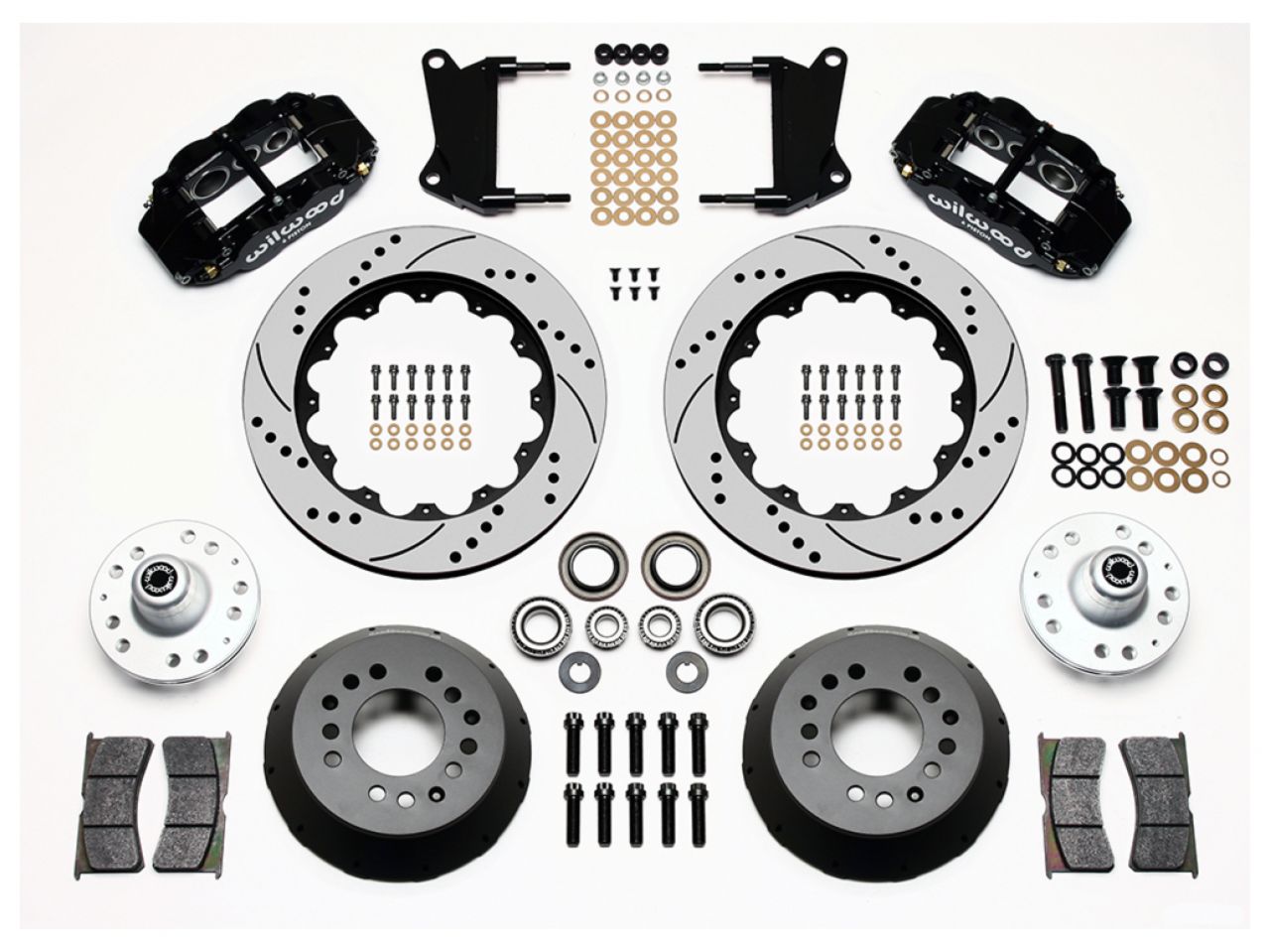 Wilwood FNSL6R Front Hub Kit, 14.00", Drilled, 67-69 Camaro, 64-72 Nova