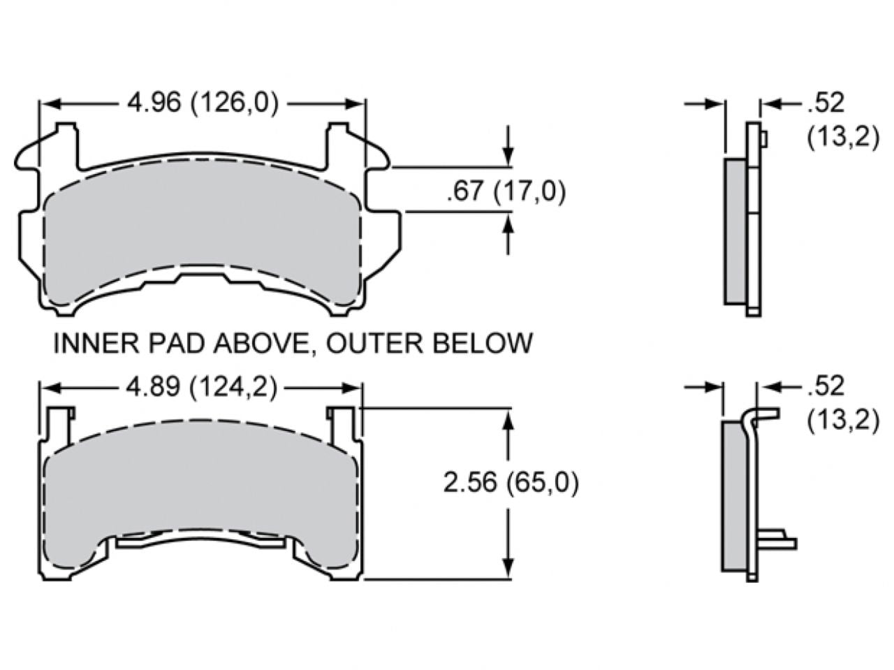 Wilwood Pad D154-30 GM-Metric Axl