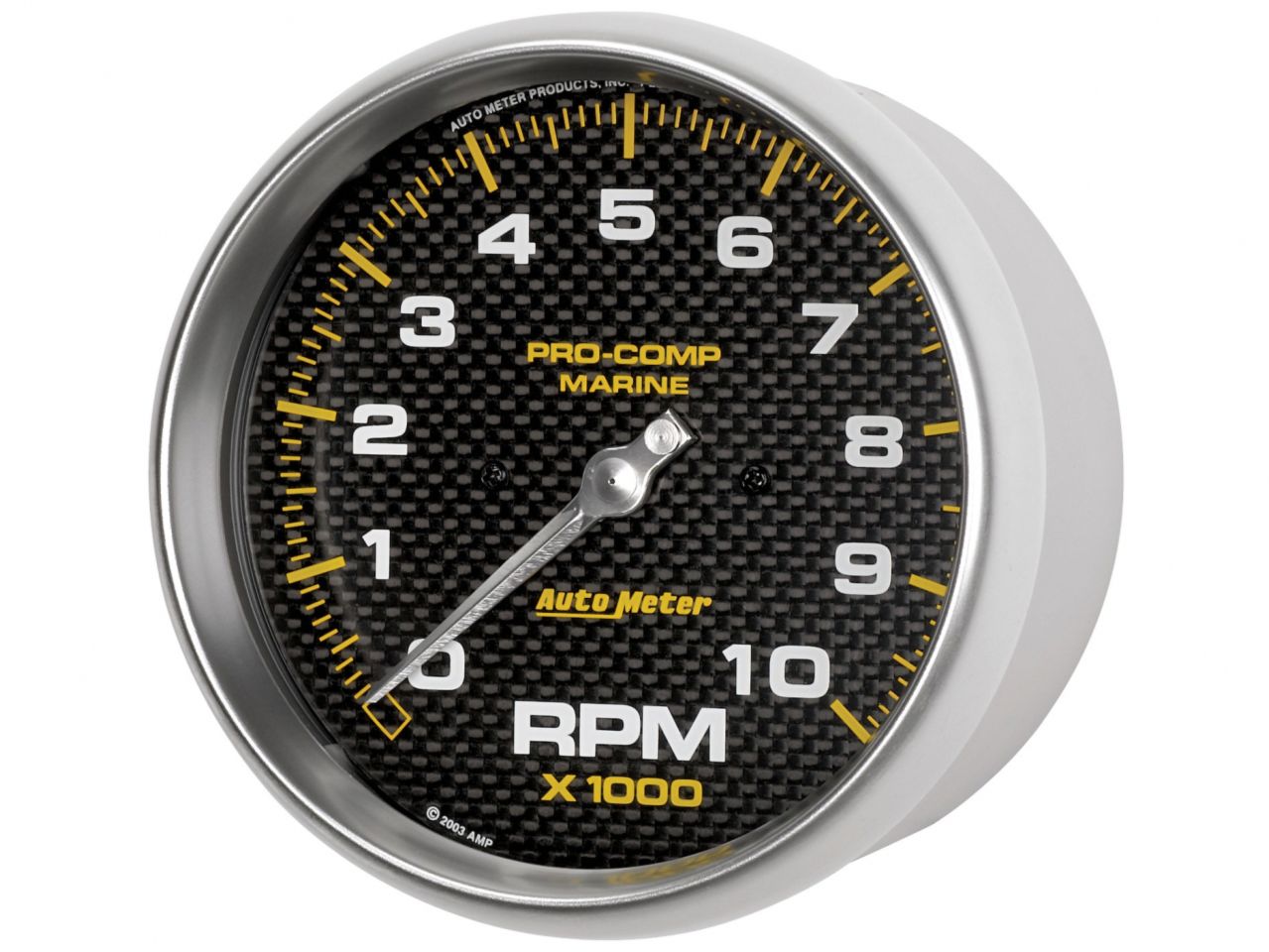 Autometer Gauge, Tachometer, 5", 10k RPM, Marine Carbon Fiber